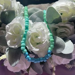 Blue and teal necklace